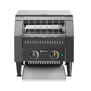 HENDI 230V/2240W Grille-pain à double convoyeur noir, équipement de cuisson commercial 418x368x(H)415mm - Product Image 1