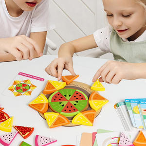 Jeux de puzzle créatifs de reconnaissance des fruits Montessori, apprentissage des <span class=keywords><strong>fractions</strong></span> mathématiques, aides pédagogiques, jouets éducatifs pour enfants, garçons et filles - Product Image 2