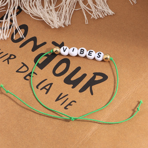 Bracelet d'<span class=keywords><strong>amitié</strong></span> ajustable en corde de caoutchouc arc-en-ciel tressé à la main, personnalisé et tendance, collection très prisée - Product Image 4