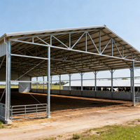 Grand cadre de grange en métal à structure métallique préfabriquée rustique pour animaux de ferme d'atelier ou kits de barndominium