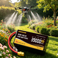 Batterie de drone semi-solide 350Wh/kg, pack de batteries LiPo 39000mAh 6S-14S pour drone agricole, drone cargo et aéronef VTOL
