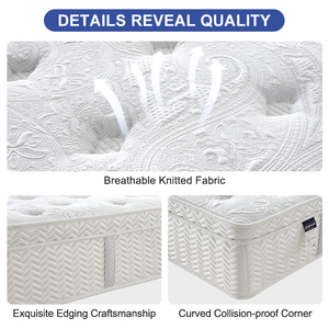 Hecho en China Colchón de poliéster de látex natural suave Queen Hybrid Queen Size Hotel Colchón híbrido suave para estudiantes - Product Image 2