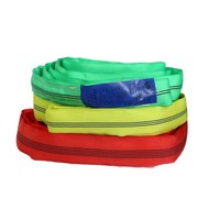 Eslinga Plana de Poliéster de Alta Calidad 5T 15M, Duradera, de Alta Resistencia, Resistente a la Abrasión, con Ojo de Acero Inoxidable Ajustable para