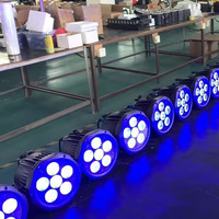AOPU 6 pièces 18W RGBWA+UV 6-en-1 Projecteur LED PAR sans fil DMX sur batterie avec contrôle Wi-Fi pour éclairage de scène