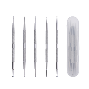 Herramienta de Puntillismo de Doble Cabeza de Acero Inoxidable, 5 Piezas HONGSTARS para Uso en Salón de Belleza - Product Image 1