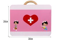 Kit médical unisexe en bois Ensemble de jouets pour filles et garçons Simulation de jeu de rôle pour enfants d'âge préscolaire