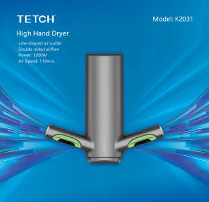 <span class=keywords><strong>Sèche</strong></span>-<span class=keywords><strong>mains</strong></span> électrique automatique à capteur TETCH K2031, mural, ABS, 1200W, à double flux d'air, haute vitesse, style aile - Product Image 5