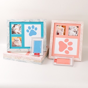 Kit de moulage d'empreintes d'<span class=keywords><strong>animaux</strong></span> DIY 2026 pour table, finition faux lin, avec tampons encreurs colorés, souvenir pour chat - Product Image 5