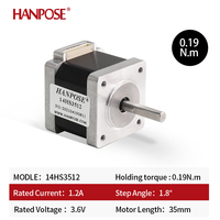 Contrôleur de moteur pas à pas Hanpose 14HS3512/2812/4012/5012/6012 1.2A 35 12V DMX CNC pour moteur pas à pas Nema14