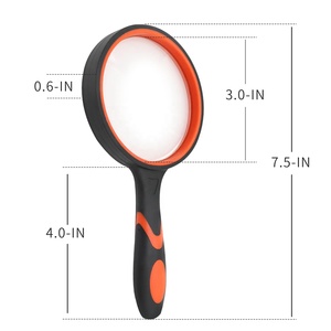 Lupa de mano de 85mm 10X, lupa de lectura inastillable para personas mayores y niños, lupa de cristal <span class=keywords><strong>Real</strong></span> con antideslizante - Product Image 4