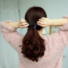 Bundle 2P Clip-In capelli Extension Wave di acqua stile che comprende capelli indiani e brasiliani perfetta coda di cavallo parrucchino - Product Image 1