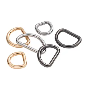 ห่วงรูปตัว <span class=keywords><strong>D</strong></span> โลหะหัวเข็มขัดครึ่งวงกลมหัวเข็มขัดโลหะปรับได้สำหรับกระเป๋าเป้สะพายหลังขายส่ง - Product Image 1