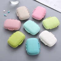 Boîte à pilules portable à 8 compartiments, en plastique scellé, anti-humidité, organiseur hebdomadaire de médicaments, étui de rangement, impression de logo