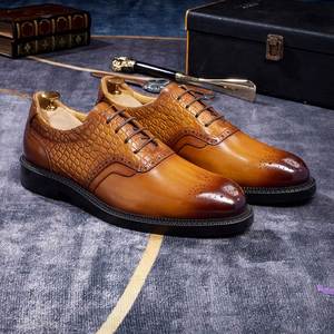 Fall New High Quality Men's Formal Other <b>Shoes</b> British Business Casual Party Handcrafted Lace-up Breathable <b>Height</b> <b>Increasing</b> - Product Image 3