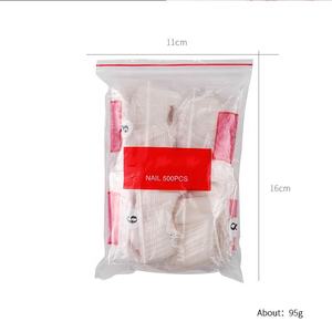 500pcs Traceless Acrylique <span class=keywords><strong>Faux</strong></span> <span class=keywords><strong>Ongles</strong></span> Conseils Artificiels Plein Conseils Ballerine Naturel Clair UVc - Product Image 5