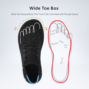 Chaussures pieds nus pour hommes, baskets à bout large pour la marche et le <span class=keywords><strong>fitness</strong></span>, grande taille 48, décontractées, respirantes, légères, type chaussettes - Product Image 2