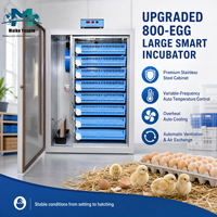 Incubateur automatique 800 œufs avec rotation à 360°, double alimentation AC220V DC12V de secours pour l'éclosion de poulets, canards, oies, cailles OEM/ODM