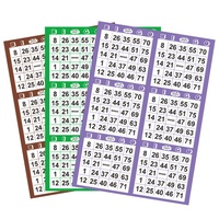 Tarjetas de Bingo Reutilizables de Papel Premium, Datos Variables, Multicolor, Impresión Digital, Tarjetas de Bingo Personalizadas