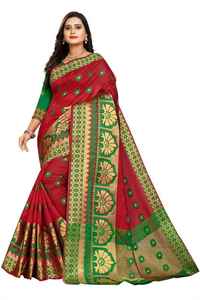 Sari de Seda Banarasi de Moda con Blusa, Multicolor, Último Diseño, Ropa de Fiesta para Mujer India, Precio Bajo, Venta al por Mayor en Surat - Product Image 2