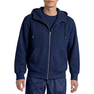 Felpa con Cappuccio e Zip da Uomo in Cotone Pesante di Alta Qualità 360GSM 400GSM, Tinta Unita, in Pile, <span class=keywords><strong>Abbigliamento</strong></span> Casual - Fornitore - Product Image 1