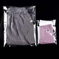 Sacs en plastique transparents BOPP auto-adhésifs non toxiques avec logo personnalisé, différentes tailles, emballage en cellophane OPP refermable pour vêtements, chaussures, fourrures