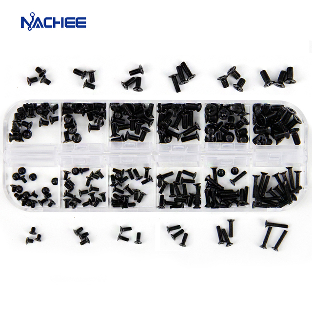 240pcs Micro M2 M2.5 M3 Repair Screws Kit for Laptop Computer Case Assemble Mini Digital Mechanical Electric Screw Set Pan Round