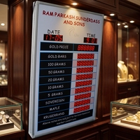 Tablero de Visualización Profesional de Tipo de Cambio de Moneda Digital en 7 Segmentos para Banco u Hotel