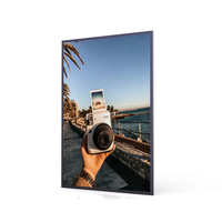 Panneau lumineux LED AF14B haute luminosité 13 mm, type clip, cadre en alliage d'aluminium double face, rectangle, panneau publicitaire