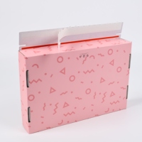 Cajas de Embalaje Rosas, Cajas de Cartón para Envío Personalizadas, Cajas de Papel para Correo, Cajas con Tira Desprendible
