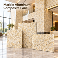 Panneau composite en aluminium marbré veiné noir 4 mm 4x8 pieds, revêtement PVDF, plaque ACP pour la décoration des murs extérieurs de villas