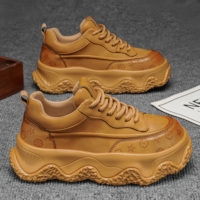 Chaussures pour hommes très vendues, chaussures décontractées et polyvalentes pour papa, chaussures de randonnée d'extérieur à semelle épaisse et rehaussantes