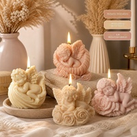 Nouvelles Idées : Moule en Silicone pour Bougie d'Aromathérapie Rose Ange, Modèle de Pierre Diffuseur Ange en Forme de Coquille