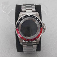 Boîtier de montre de plongée personnalisé en acier inoxydable 38 mm avec verre saphir et lunette en aluminium pour mouvement Seiko NH34 NH35 NH36 NH38 - Pièce de montre