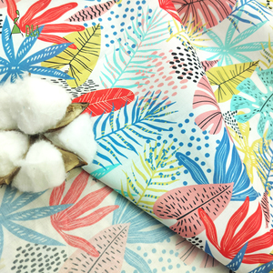 Nhiệt đới cây cọ lá Hawaii mô hình in vải 100% <span class=keywords><strong>cotton</strong></span> vải poplin cho mùa hè may mặc - Product Image 3