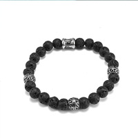 Collier en acier inoxydable avec mantra national à six mots, porte-bonheur unisexe, perles vintage, OPJ AS-SL-040, cadeau