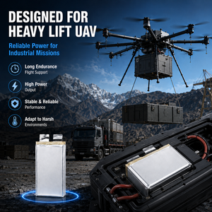 Batterie Li-polymère semi-solide haute densité 320Wh/kg, cellule 9500mAh 1S 3.7V pour UAV industriel, batterie Li-polymère à décharge élevée - Product Image 1
