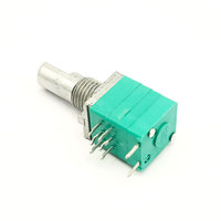 Échantillons gratuits 9mm Rk097 R097 1k 5k 10k 20k 50k 100k Ohm Potentiomètres à interrupteur rotatif à montage horizontal sur circuit imprimé avec clic central