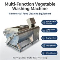 Commerciële automatische wasmachine voor fruit en groenten, 304 roestvrij staal, voedselverwerkingsapparatuur