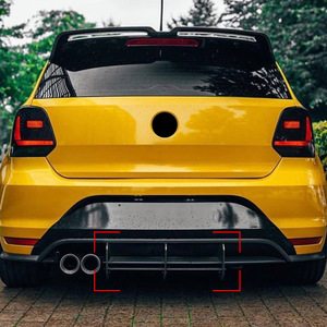 Cardimanson <b>Rear</b> <b>Spoiler</b> With Canard And Blade Design For Volkswagen POLO GTI 2011-2018 Matte Black Tuning Style - Product Image 2