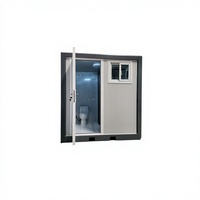 Module sanitaire préfabriqué moderne et respirant de 20 pieds, portable, avec toilettes, lavabo et douche, séparation humide/sèche, structure en acier, pour hôtels et bureaux