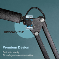 Bras pivotant de lecture Flexible réglable en usine, lampe de Salon de Table à ongles LED avec Base lourde