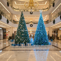 Grand arbre de Noël artificiel d'extérieur avec éclairage LED, arbre de Noël commercial pour centre commercial, hôtel, décoration de fêtes, taille personnalisée, ornement de Noël