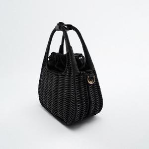 Borsa Tote Bag da <span class=keywords><strong>donna</strong></span> in Rattan con tracolla in paglia estiva da spiaggia più venduta di alta qualità - Product Image 1