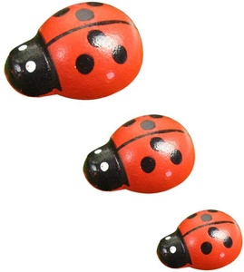 Figurines <span class=keywords><strong>de</strong></span> coccinelle <span class=keywords><strong>en</strong></span> <span class=keywords><strong>bois</strong></span>, découpées au Laser, embellissements auto-adhésives pour artisanat, Scrapbooking, décor artisanal d'anniversaire, <span class=keywords><strong>de</strong></span> noël - Product Image 5