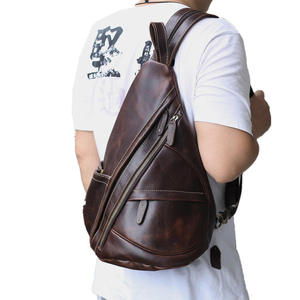 Bolso de Pecho Andong para Hombre, Mochila de Cuero Vacuno Genuino, Bolso de Mano Retro para Negocios, Gran Capacidad, Bolso Bandolera para Exteriores - Product Image 2