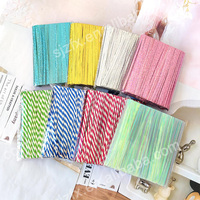 Cravates métalliques multicolores pour sacs de bonbons Emballage de violoncelle Ligature Sucette Dessert Scellage Twist Tie