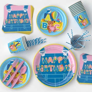 Juego de Platos y Servilletas con Diseño de Dibujos Animados para Profesor de Inglés, para 24 Personas, Ideal para Cumpleaños - Product Image 6