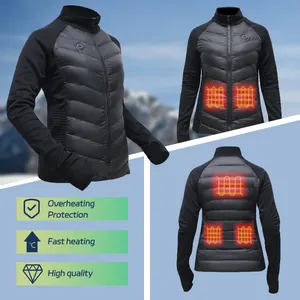 2024 PressLife Construction Chef veste chauffante 7.4V batterie Pack décontracté à capuche baril résistant au ski Bomber veste fermeture à glissière