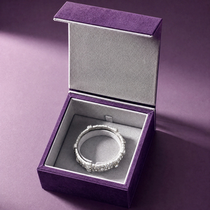 Zebopak Royal Purple Suede Engagement <b>Ring</b> <b>Box</b> with Soft Insert Christmas Holiday Jewellery Gift Collection Supplier - Product Image 2