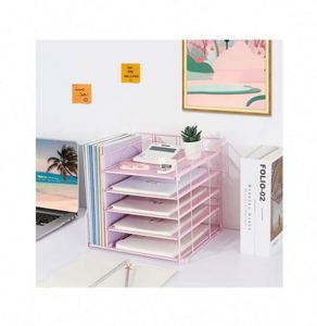 <b>File</b> Organizer 5 Tier Desk Organizer Paper <b>Tray</b> with <b>File</b> Holder Pen Holder Mesh Office Desk Accessories & Workspace Organizers - Product Image 3